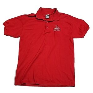 Vintage Dynasty St Louis Cardinals MLB Baseball Red Polo Shirt Men's Large